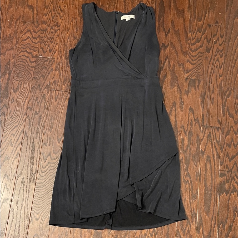 LOFT Elegant Black Asymmetrical Dress